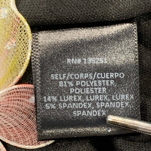 Fraiche Deep V Neck Sleeveless Shimmer Cocktail Party Swing Dress Women's Large - Picture 3 of 14